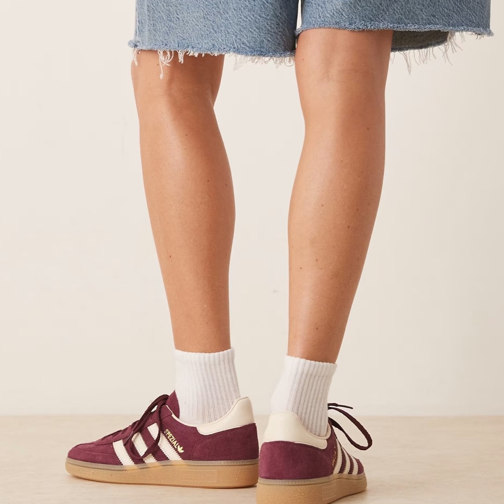 ADIDAS Handball Spezial Maroon Suede Sneakers 7, 7.5, 8, 8.5 or 9 NEW - Picture 3 of 6